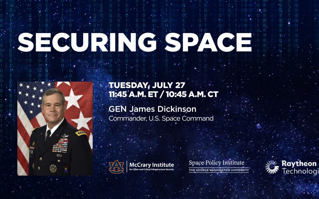 Cybersecurity the focus of upcoming conversation with space command chief
